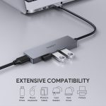 AUKEY USB A Hub 4 Port USB 3.0 Fast Data Transfer - CB-H36 - Silver - Image 5