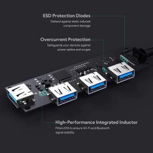 AUKEY USB C Type C Hub to 4 Port USB 3.1 Hub - Silver - CB-C62 - Image 8