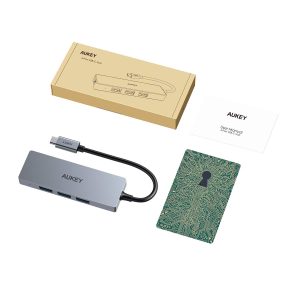 AUKEY USB C Type C Hub to 4 Port USB 3.1 Hub - Silver - CB-C62 - Image 4