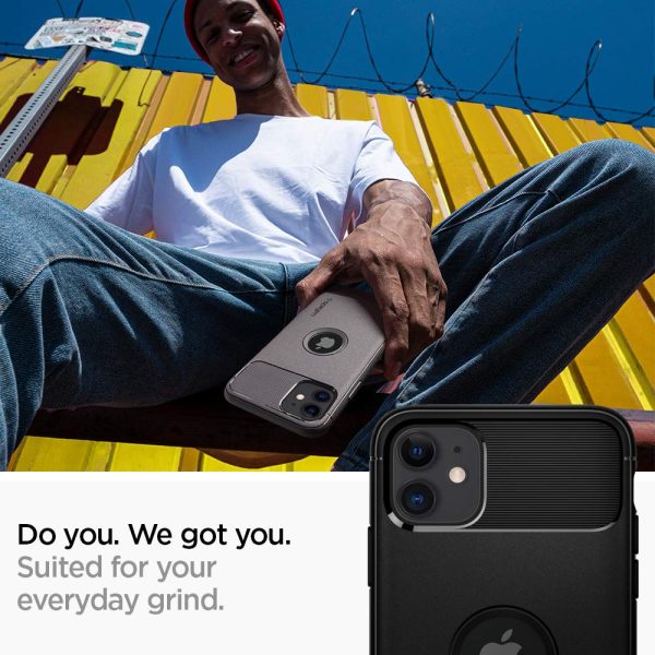iPhone 11 Rugged Armor Case by Spigen Matte Black 076CS27183 - Image 9