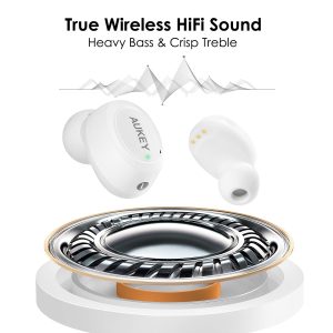 AUKEY True Wireless Earbuds with BT 5.0 & HIFI Sound - EP-T16S - White - Image 7