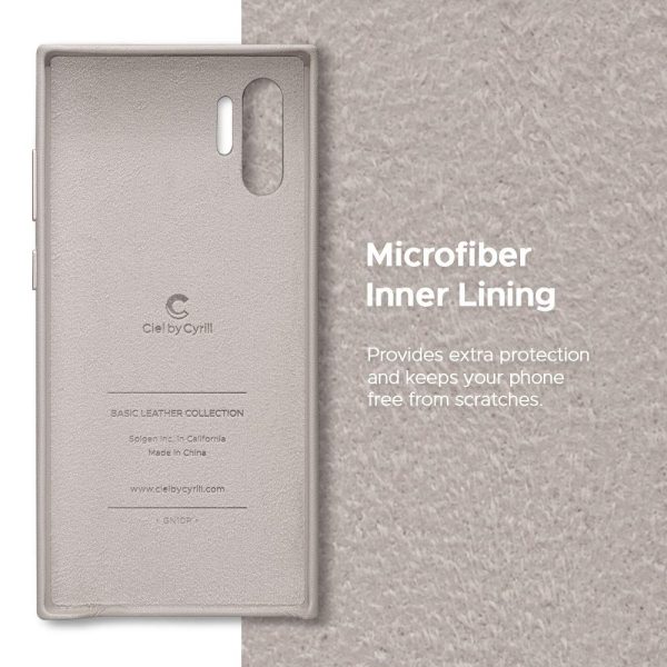 Galaxy Note 10 Plus Leather Case Taupe - Basic Leather Collection by CYRILL - 627CS27363 - Image 8