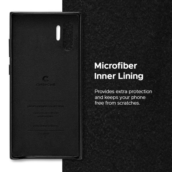 Galaxy Note 10 Plus Leather Case Black - Basic Leather Collection by CYRILL - 627CS27362 - Image 9