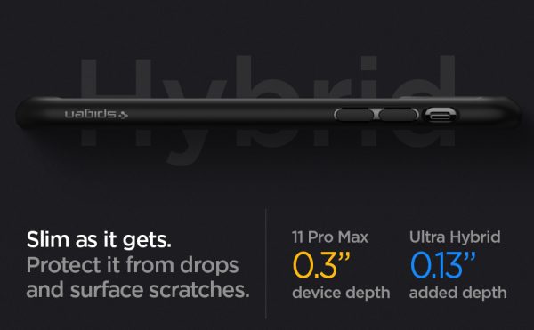 iPhone 11 Pro Max Ultra Hybrid Case by Spigen Matte Black 075CS27136 - Image 4