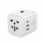Aukey Universal Travel Adapter With USB-C and USB-A Ports - PA-TA01 - White