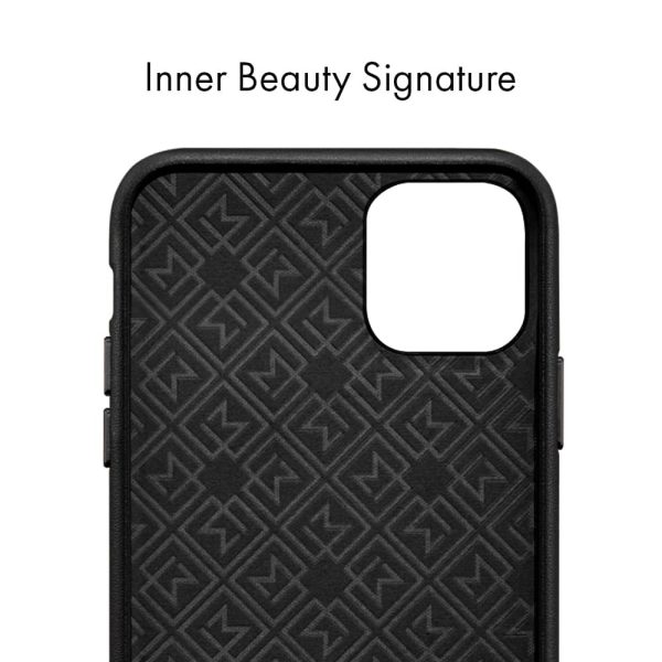 id_iphone11_pro_lama_e10cw iPhone 11 Pro Case La Manon câlin Chic Black (Leather Case) 077CS27116 - Image 2