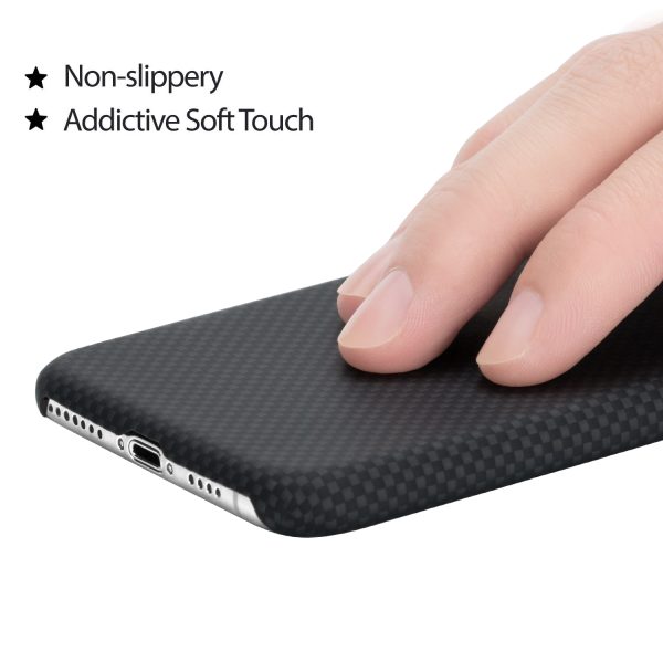 iPhone XS Aramid MagEZ Case by PITAKA - Black / Grey Plain - Image 4