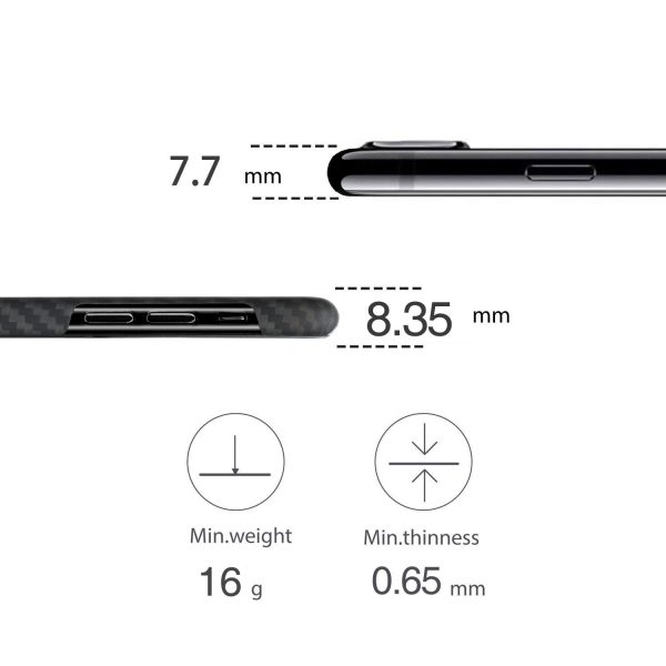 iPhone XS Max Aramid MagEZ Case by PITAKA - Black / Grey Twill - Image 9