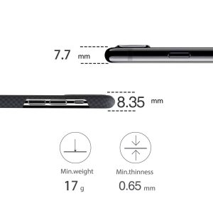 iPhone XS Aramid MagEZ Case by PITAKA - Black / Grey Plain - Image 9