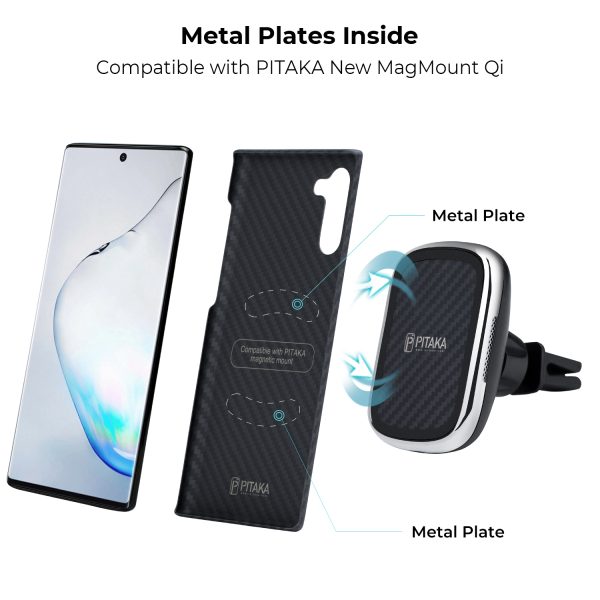 Galaxy Note 10 Aramid MagEZ Case by PITAKA - Black / Grey Twill - Image 5