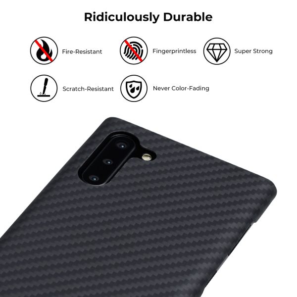 Galaxy Note 10 Aramid MagEZ Case by PITAKA - Black / Grey Twill - Image 2