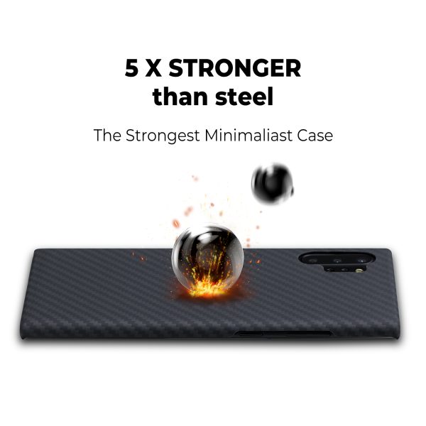 10pro-7 Galaxy Note 10 Plus Aramid MagEZ Case by PITAKA - Black / Grey Twill - Image 6