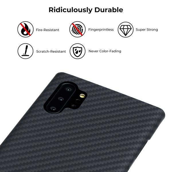 10pro-8 Galaxy Note 10 Plus Aramid MagEZ Case by PITAKA - Black / Grey Twill - Image 7