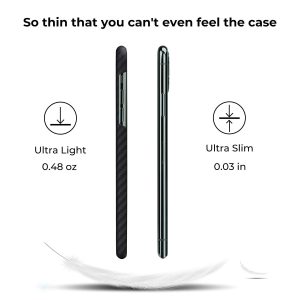 iPhone 11 Pro Aramid MagEZ Case by PITAKA - Black / Grey Twill - Image 2