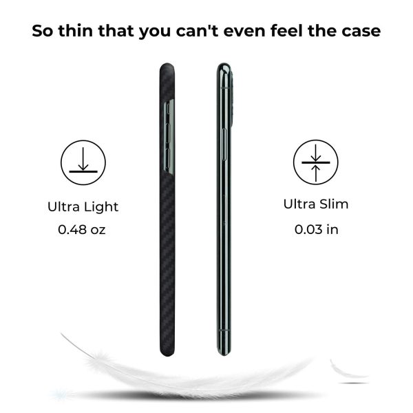 iPhone 11 Pro Max Aramid MagEZ Case by PITAKA - Black / Grey Twill - Image 3