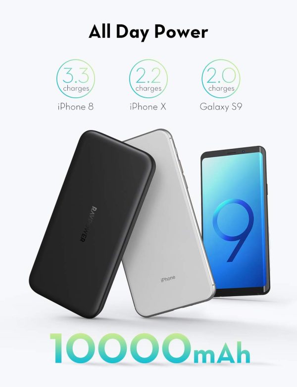 18W Power Delivery & Quick Charge 3.0 Fast Charging Powerbank by Ravpower - RP-PB173 - Black - Image 6