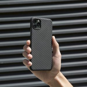iPhone 11 Pro Aramid MagEZ Case by PITAKA - Black / Grey Twill - Image 5