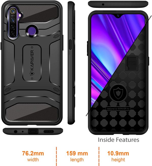 81PnQ5BbHmL._AC_SL1500_ Realme 5 Pro Rugged Case by KAPAVER - Image 4