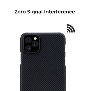 iPhone 11 Pro Max Aramid Fiber Air Ultra Thin Case by PITAKA - Black / Grey Twill - Image 9