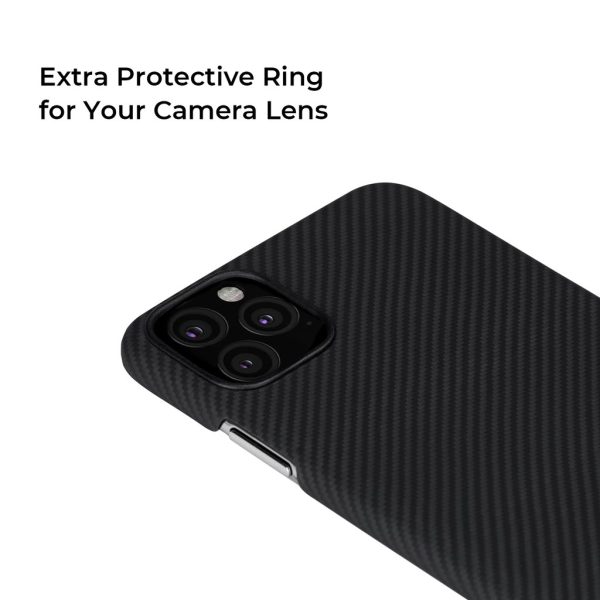 iPhone 11 Pro Aramid Fiber Air Ultra Thin Case by PITAKA - Black / Grey Twill - Image 6