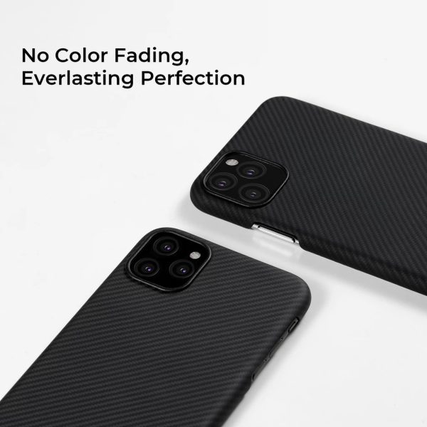 iPhone 11 Pro Aramid Fiber Air Ultra Thin Case by PITAKA - Black / Grey Twill - Image 7