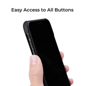 iPhone 11 Aramid Fiber Air Ultra Thin Case by PITAKA - Black / Grey Twill - Image 8
