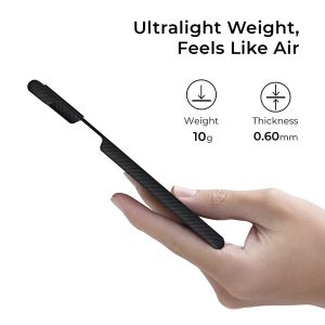 iPhone 11 Aramid Fiber Air Ultra Thin Case by PITAKA - Black / Grey Twill - Image 6