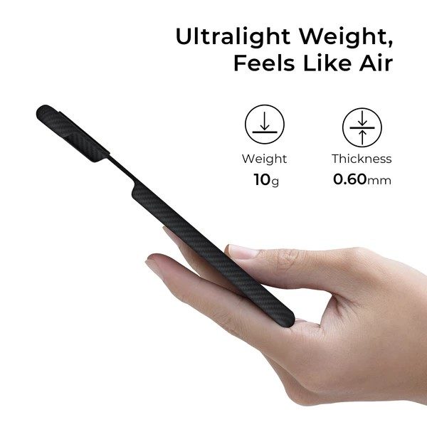 iPhone 11 Aramid Fiber Air Ultra Thin Case by PITAKA - Black / Grey Twill - Image 6