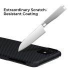 iPhone 11 Aramid Fiber Air Ultra Thin Case by PITAKA - Black / Grey Twill - Image 10