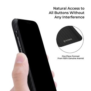 iPhone 11 Aramid MagEZ Case by PITAKA - Black / Grey Twill - Image 5