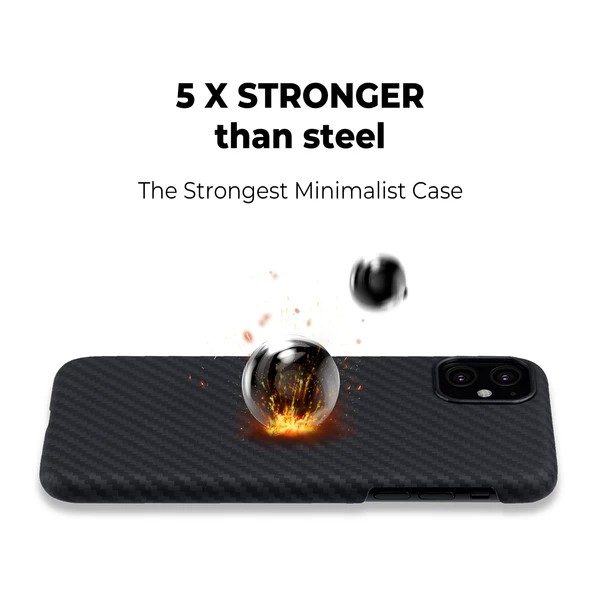 xr2-7_grande iPhone 11 Aramid MagEZ Case by PITAKA - Black / Grey Twill - Image 4