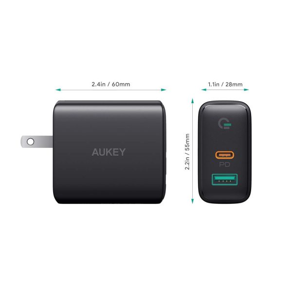 AUKEY USB C Charger 30W, PD Charger with Power Delivery 3.0 & Dynamic Detect - PA-D1 - Image 2