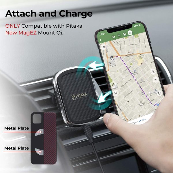 iPhone 11 Pro Max Aramid MagEZ Case by PITAKA - Black / Red Twill - Image 2