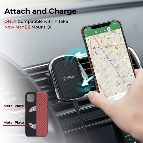 iPhone 11 Pro Max Aramid MagEZ Case by PITAKA - Red / Orange Herringbone - Image 2