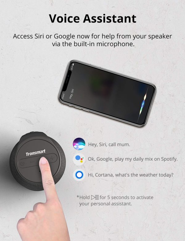 Tronsmart Element T6 Mini Bluetooth Wireless Speaker - Black - BB - Image 3