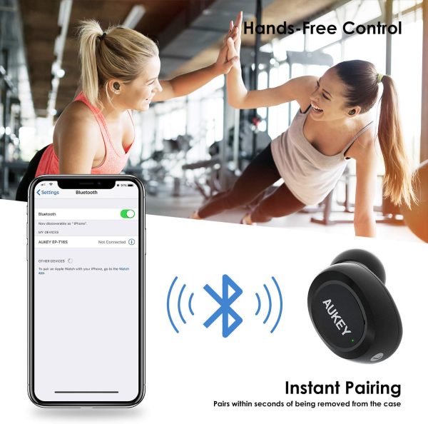 AUKEY True Wireless Earbuds with BT 5.0 & HIFI Sound - EP-T16S - Black - Image 6