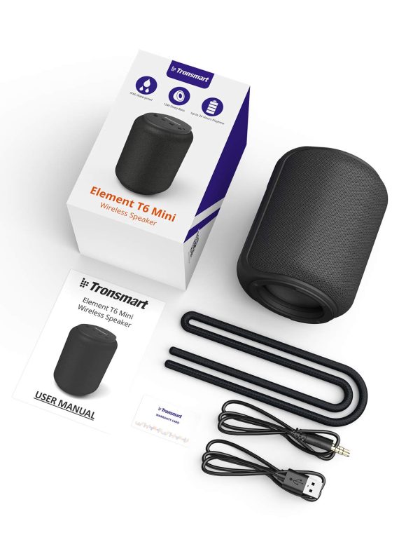 Tronsmart Element T6 Mini Bluetooth Wireless Speaker - Black - BB - Image 4