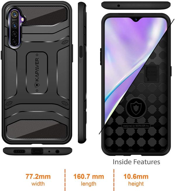Realme XT Rugged Case by KAPAVER - Black - Image 3