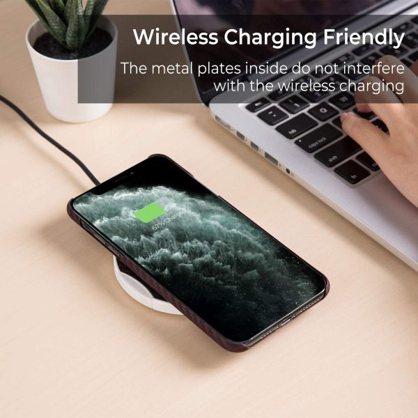 iPhone 11 Pro Max Aramid MagEZ Case by PITAKA - Black / Red Twill - Image 5