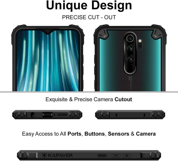 Redmi Note 8 Pro Impulse Hybrid Case by KAPAVER - Black - Image 5