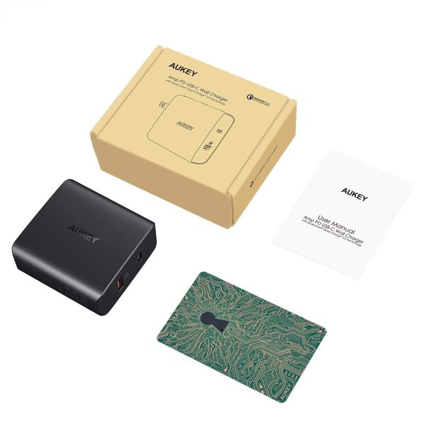 AUKEY USB C Charger with 30W Power Delivery 2.0 & 18W Quick Charge 3.0 - Black - PA-Y11 - Image 4