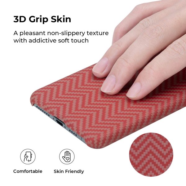 iPhone 11 Pro Max Aramid MagEZ Case by PITAKA - Red / Orange Herringbone - Image 6