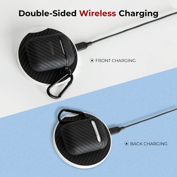 81Kl9WbXBGL._SL1500_ Airpal Mini Aramid Fiber Protective Case for Airpods 1 & Airpods 2 by PITAKA - Black Twill - Image 3