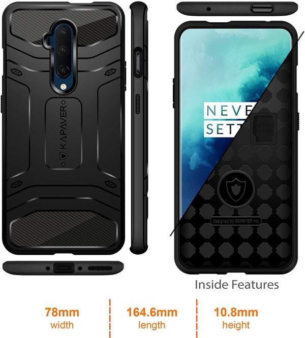 OnePlus 7T Pro Rugged Case by KAPAVER - Black - Image 6