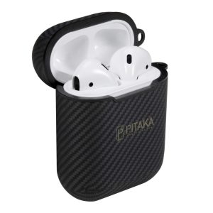 Airpal Mini Aramid Fiber Protective Case for Airpods 1 & Airpods 2 by PITAKA - Black Twill