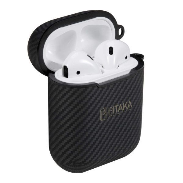 airpal-mini-airpods-2 Airpal Mini Aramid Fiber Protective Case for Airpods 1 & Airpods 2 by PITAKA - Black Twill - Image 1