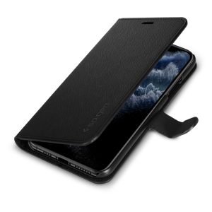 iPhone 11 Pro Max Case Flip Wallet S Case - Saffiano Black - 075CS27149 - Image 3