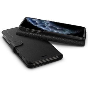 iPhone 11 Pro Max Case Flip Wallet S Case - Saffiano Black - 075CS27149 - Image 4
