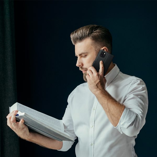 iPhone 11 Pro Max Case Flip Wallet S Case - Saffiano Black - 075CS27149 - Image 8