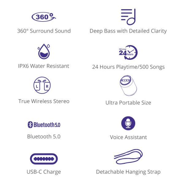 Tronsmart Element T6 Mini Bluetooth Wireless Speaker - Red - Image 12